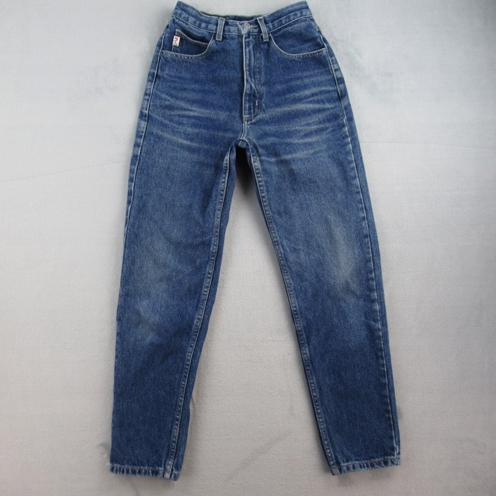 Vintage Guess Jeans Womens 26 High Rise Tapered Leg Dark Wash Denim AST 050 SH